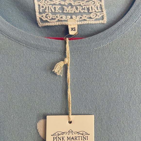 Pink Martini Light Blue with Hearts Sweater_Size X-Small_Never worn - Picture 5 of 6